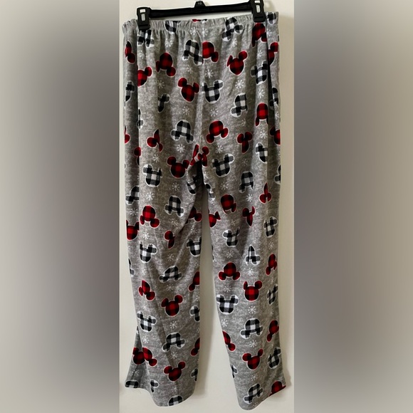 Disney Mickey Mouse Size XL Women’s Gray & Red Fleece Pajama Pants Sleepwear - Picture 2 of 8